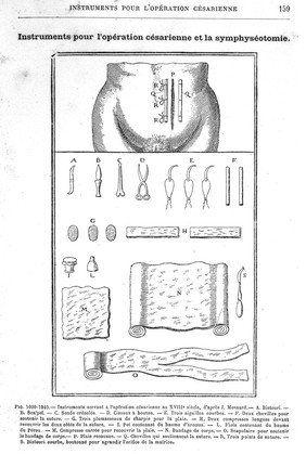 Instruments for caesarian and symphyseotomy operations