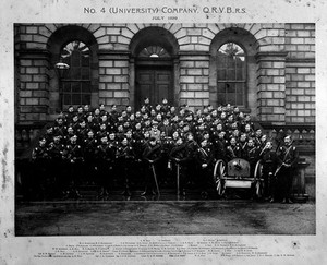 view J. H. Bell, D.M. Callender, C. H. Houghton, No. 4 (University) Company, Queen's Royal Volunteer Battalion