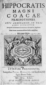 Coacae praenotiones / ... Interprete et enarratore Ludovico Dureto.