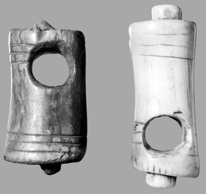 view Amulets of ivory, Belgian Congo, Africa.