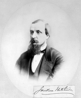 M0017916: Portrait of Sir Jonathan Hutchinson (1828-1913) / M0017917: Portrait of an unidentified man