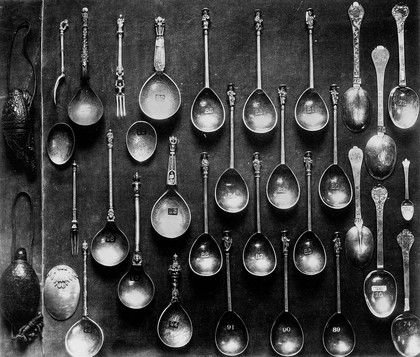 Spoons from the Burlington Fine Arts Club. Together with microfilm of description.