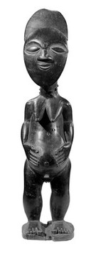 Figure representing pregnant woman, Ivory Coast, West Africa.