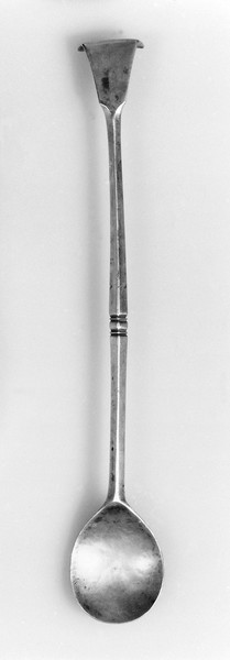 Silver medicine spoon, French?