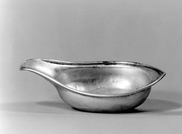 Pap-boat, silver gilt, marked 1817-1818