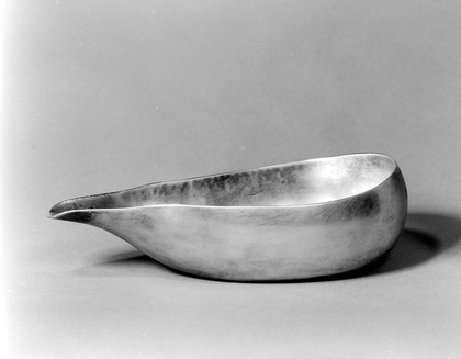 Pap-boat, silver, marked 1797-1798