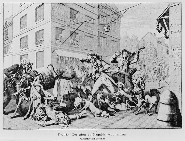 M0018514: "Les Effets du Magnetisme.....animal", French satirical drawing