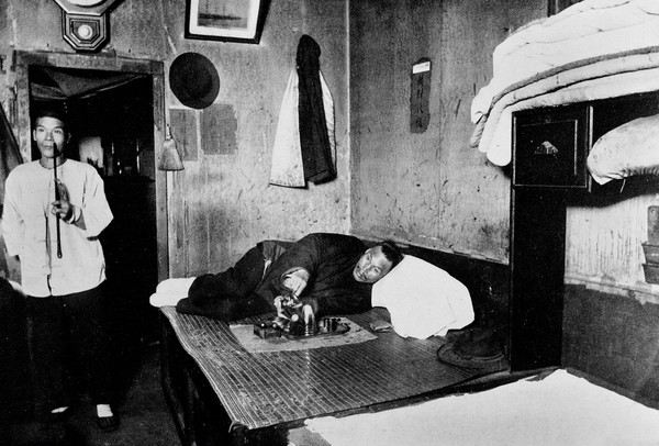 An opium den in San Francisco.