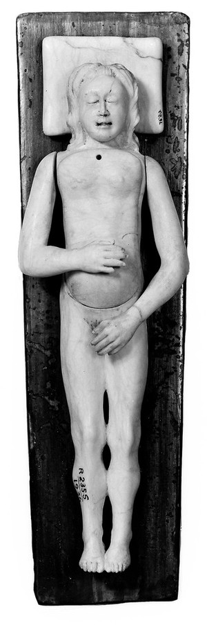 view Anatomical female figure in marble