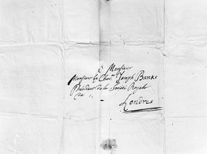 view Address on letter from Volta, 1800 (?)