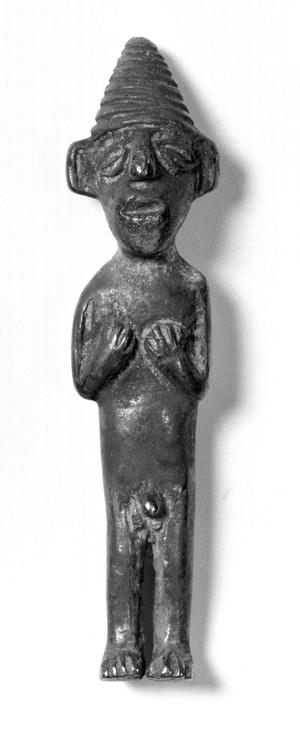 view Male figure in silver, amuletic. Ancient Bolivan