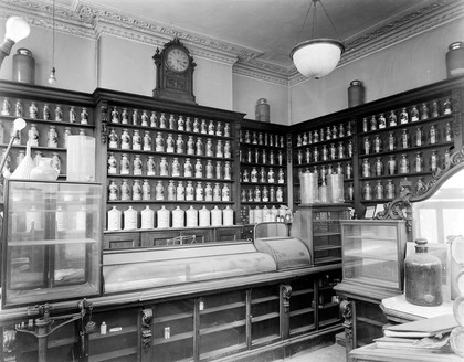 Late 19th century Chemist's shop formerly owned by N.F. Tyler.