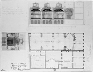 view Royal College of Surgeons, plan for the new building.