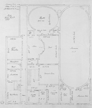 view Royal College of Surgeons, plan for the new building.