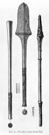 Woodens clubs from Figi