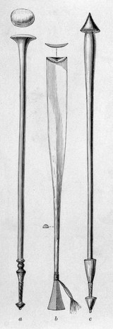 Woodens clubs from New Ireland & Duke of York Ireland