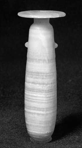 Egyptian alabastron for holding oils etc, Ptolemaic Period