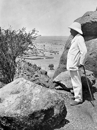 Sir Henry Wellcome at the Jebel Moya excavations