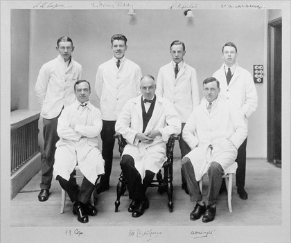 Portrait of St Mary's Hospital surgeons,