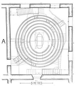 view Anatomy theatre at Padua - plan & elevation