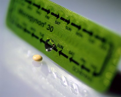 Contraceptive pill - pack showing days+ pill