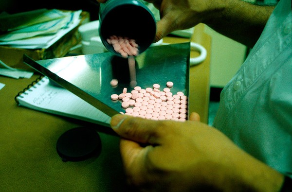 Chemist dispensing tablets