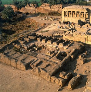 view Upper Egypt, temple at Dendara, 1989