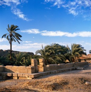 view Upper Egypt, sacred lake in Dendara