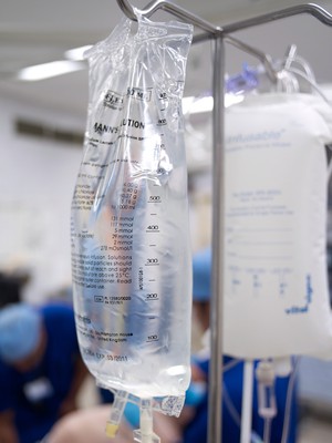 view Intravenous drip bag