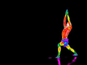 view Yoga practice illustrated with thermography