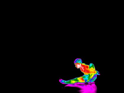 Yoga practice illustrated with thermography