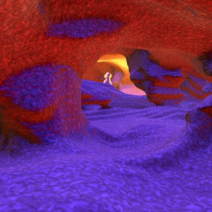 Choroidal space, human eye.