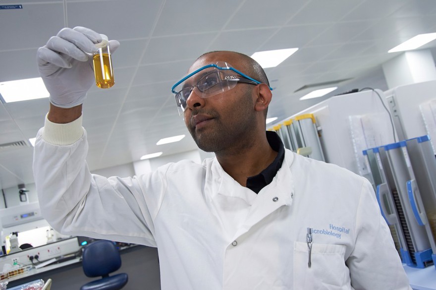 Young male scientist in a laboratory