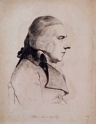 John Abernethy. Soft-ground etching by W. Daniell after G. Dance.