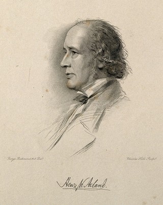 Sir Henry Wentworth Acland. Stipple engraving by C. Holl after G. Richmond.