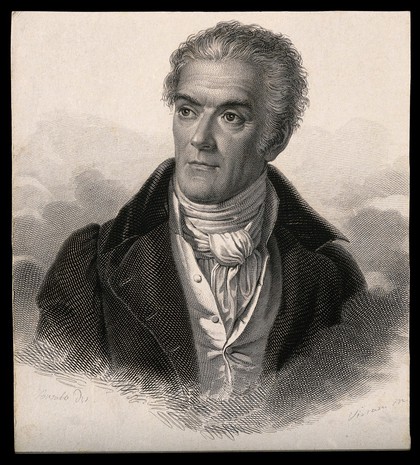 Francesco Aglietti. Line engraving by A. Viviani after G. Busato.