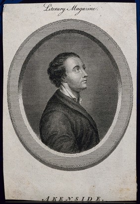 Mark Akenside. Line engraving by W. Angus, 1792.