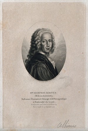 view Bernhard Siegfried Albinus. Engraving by Ambroise Tardieu after Carel de Moor.