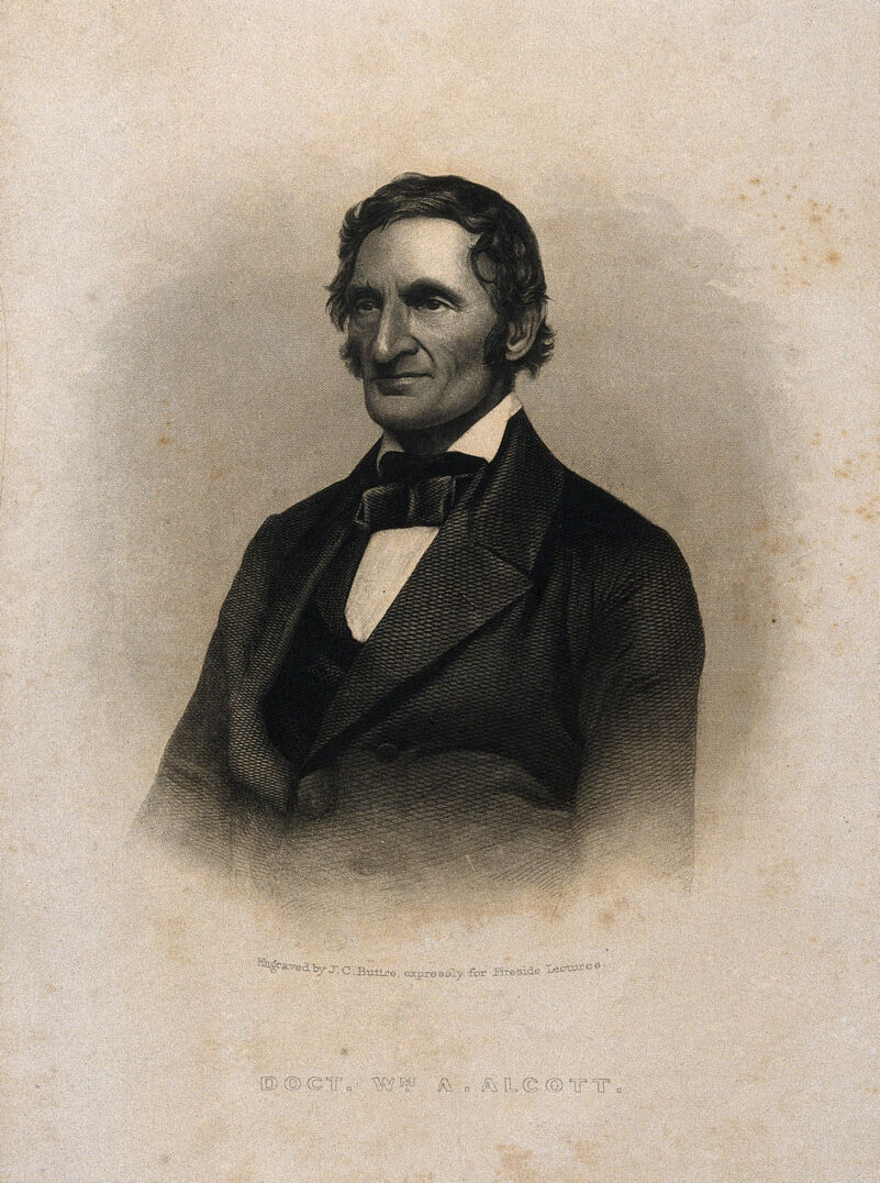 William Alexander Alcott. Line engraving by J.C. Buttre., 1800-1899, by John Chester Buttre