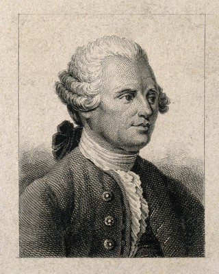 Jean le Rond d'Alembert. Line engraving.