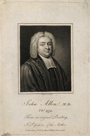 view John Allen. Stipple engraving by J. Hopwood, 1809.