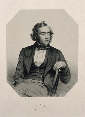 George James Allman. Lithograph by T. H. Maguire, 1851, after himself.