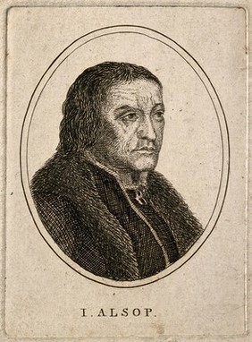 Thomas Alsop. Etching after B. Baron after H. Holbein.