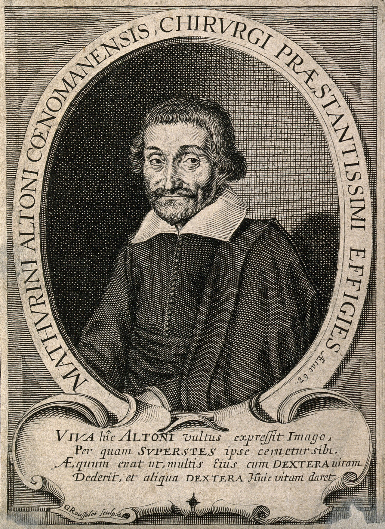 Mathurin Altoni. Line engraving by G. Rousselet., 1600-1699, by Gilles Rousselet