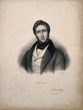 Jean Zuléma Amussat. Lithograph by Z. Belliard after J.G.E. Naigeon.