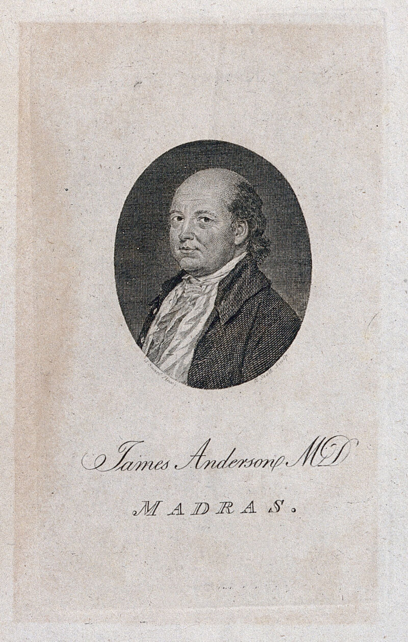 James Anderson. Line engraving by R. Scott after J. Smart., by John Smart