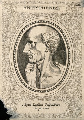 Antisthenes. Line engraving.