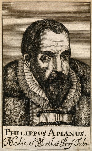 view Philippe Apianus. Line engraving, 1688.