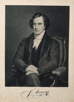 Dominique François Arago. Lithograph by C. Fuhr, 1866, after H. Scheffer.