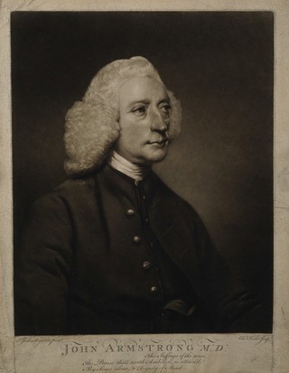 John Armstrong. Mezzotint by E. Fisher after Sir J. Reynolds.